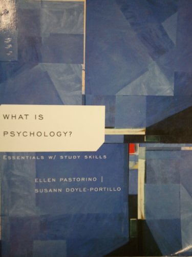 9781111063689: What Is Psychology? Essentials W/study Skills by Ellen Pastorino (2010-08-02)