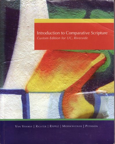 Introduction to Comparative Scripture, Custom Edition for UC, Riverside (9781111069933) by Robert E. Van Voorst