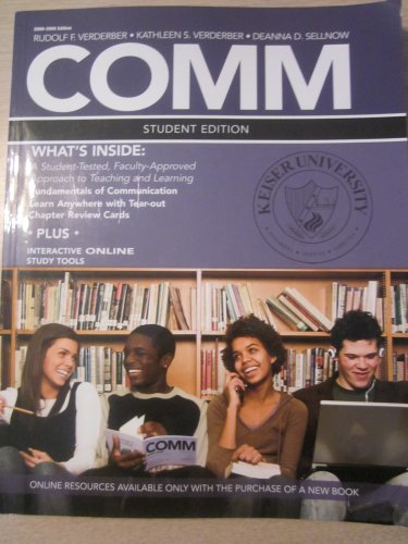 COMM Student Edition (Keiser University) (9781111070151) by Verderber SellNow