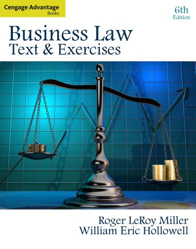 Bundle: Business Law: Text and Exercises, 6th + Business Law Digital Video Library Printed Access Card (9781111080556) by Miller, Roger LeRoy; Hollowell, William E.