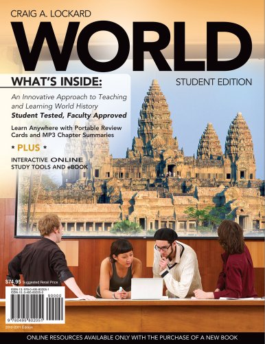 Bundle: WORLD (with Review Cards and History CourseMate with eBook, Wadsworth World History Resource Center 2-Semester Printed Access Card) + WebTutorâ„¢ on Blackboard Printed Access Card (9781111086763) by Lockard, Craig A.
