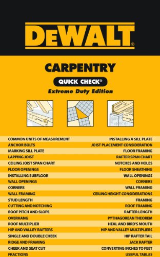 9781111135874: Dewalt Carpentry Quick Check