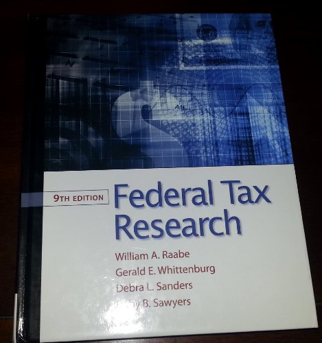 Beispielbild fr Federal Tax Research zum Verkauf von Better World Books