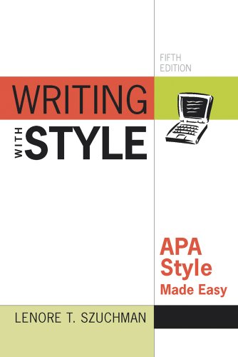 Bundle: Writing with Style: APA Style Made Easy, 5th + PsykTrek 3.0 Online Printed Access Card (9781111286934) by Szuchman, Lenore T.
