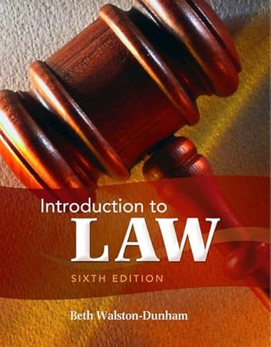 Imagen de archivo de Introduction to Law a la venta por Better World Books