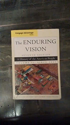 Beispielbild fr Cengage Advantage Books: The Enduring Vision, Volume II zum Verkauf von Your Online Bookstore