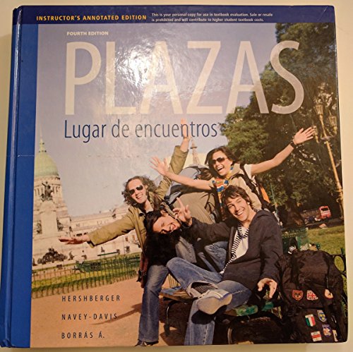 Beispielbild fr Plazas Lugar de Encuentros: Instructor's Annotated Edition zum Verkauf von SecondSale