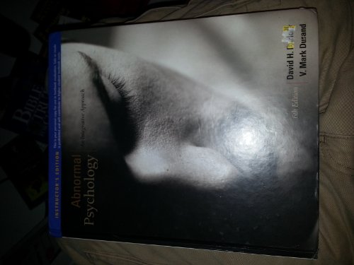 Imagen de archivo de Abnormal Psychology An Integrative Approach Instructor's Edition a la venta por ThriftBooks-Atlanta