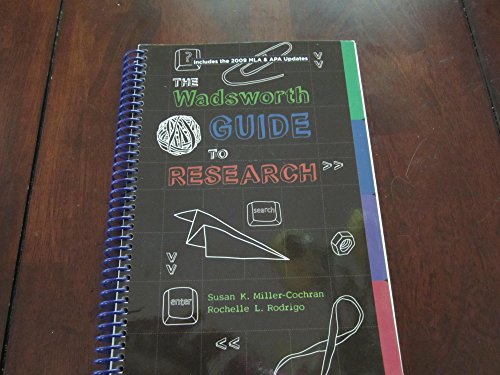 Imagen de archivo de Wadsworth Guide to Research, Documentation Update Edition a la venta por Better World Books