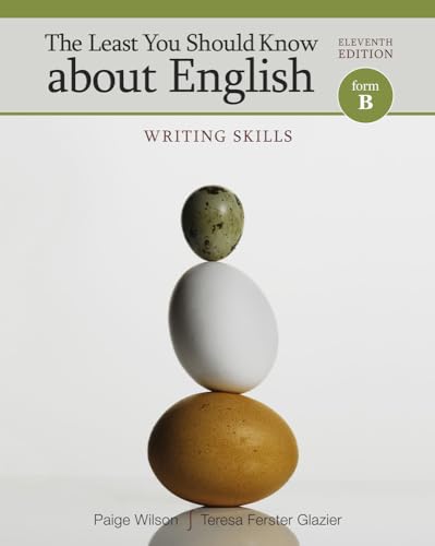 Beispielbild fr The Least You Should Know about English: Writing Skills, Form B zum Verkauf von BooksRun