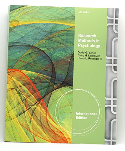 Imagen de archivo de Research Methods In Psychology 9Th Edition a la venta por Decluttr