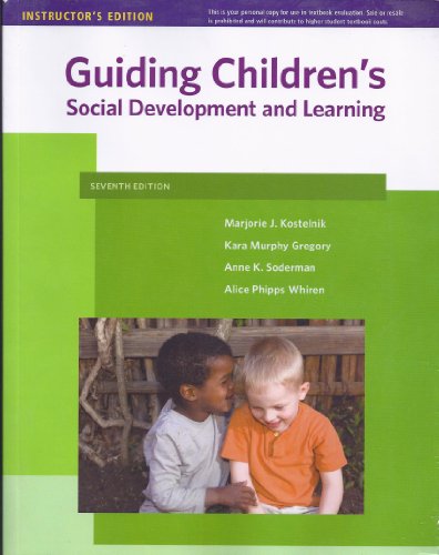 Stock image for Guiding Children's Social Development and Learning (Instructor's Edition) for sale by ThriftBooks-Dallas