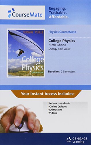 9781111357283: Physics CourseMate with eBook, 1 term (6 months) Printed Access Card for Serway/Vuille's College Physics, 9th
