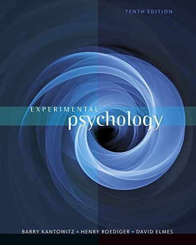 Experimental Psychology (9781111357993) by Kantowitz, Barry H.; Roediger, III Henry L.; Elmes, David G.