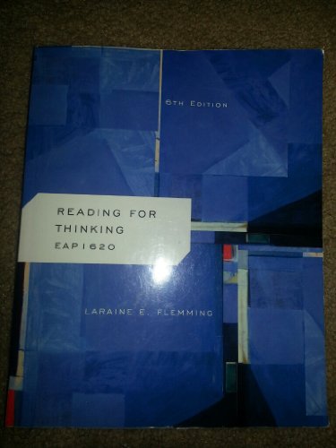 9781111399542: Reading for Thinking Eap1620 6th Edition
