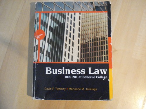 Imagen de archivo de Business Law Bus 201 At Bellevue College a la venta por HPB-Red