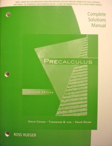 Beispielbild fr Csm Precalculus 7e zum Verkauf von Nationwide_Text