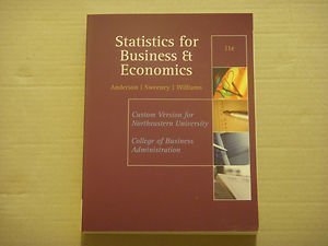 Stock image for Statistics for Business and Economics 11th (Eleventh) Edition - Custom for sale by Irish Booksellers