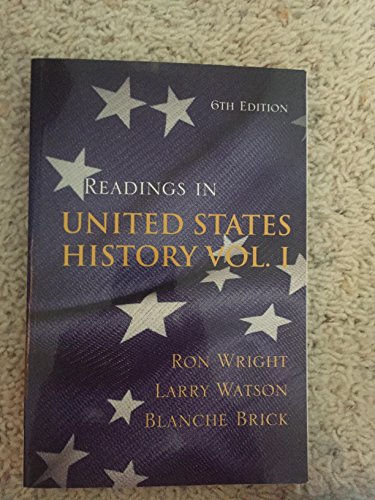 Stock image for READINGS IN U.S HISTORY,VOL.1 for sale by Once Upon A Time Books