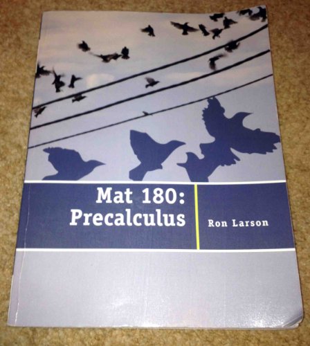 Imagen de archivo de MAT 180: Precalculus a la venta por BooksRun