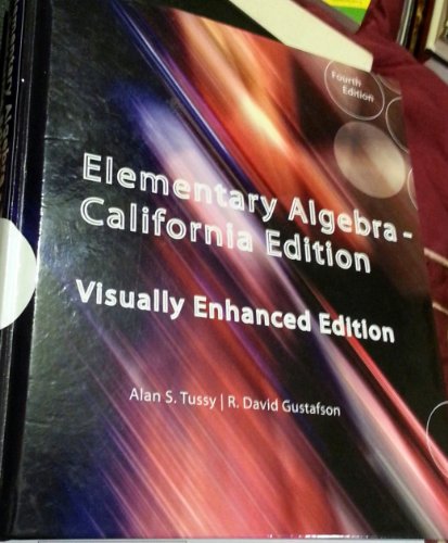 9781111468255: Elementary Algebra: California Edition Visually Enhanced, 4th Edition