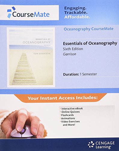 CourseMate Printed Access Card for Garrison's Essentials of Oceanography, 6th (9781111479275) by Garrison, Tom S.