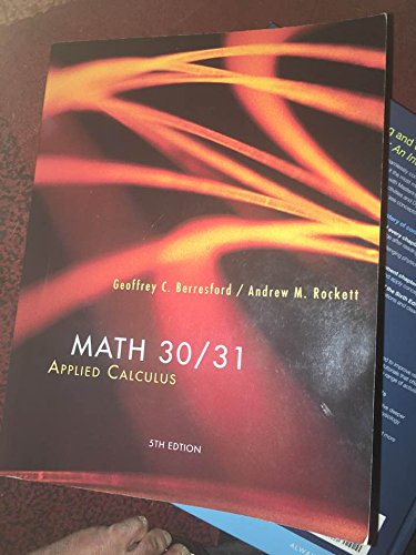 Stock image for Math 30/31 Applied Calculus 5th Edition (5th Edition) for sale by Better World Books: West