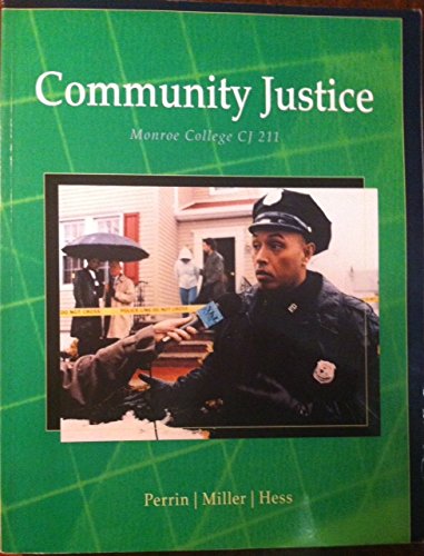 Stock image for Community Justice (Monroe College) for sale by SecondSale