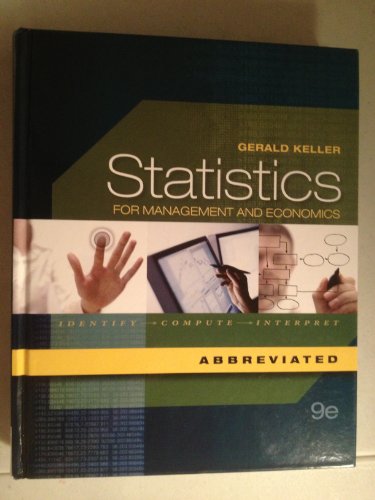 Imagen de archivo de Statistics for Management and Economics, Abbreviated Edition (with Essential Textbook Resources Printed Access Card) a la venta por HPB-Red