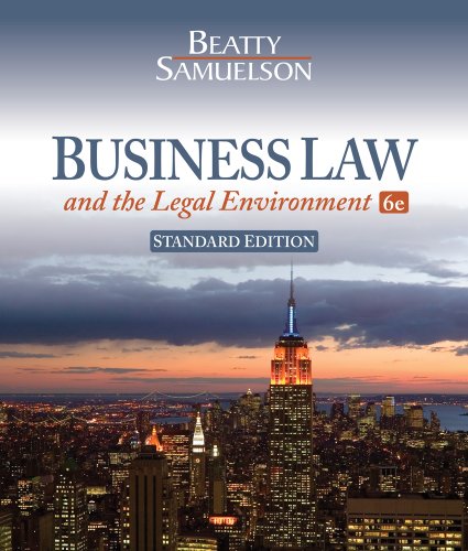 Imagen de archivo de Business Law and the Legal Environment, Standard Edition a la venta por Ergodebooks