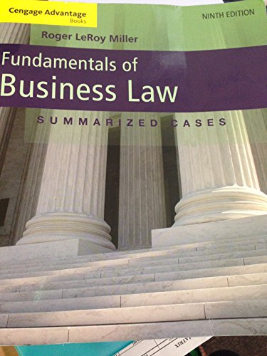 Stock image for Cengage Advantage Books: Fundamentals of Business Law: Summarized Cases for sale by Ergodebooks