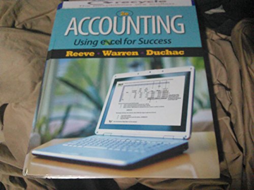 Accounting Using Excel for Success (with Essential Resources Excel Tutorials Printed Access Card) (Managerial Accounting) (9781111535216) by Reeve, James; Warren, Carl S.; Duchac, Jonathan
