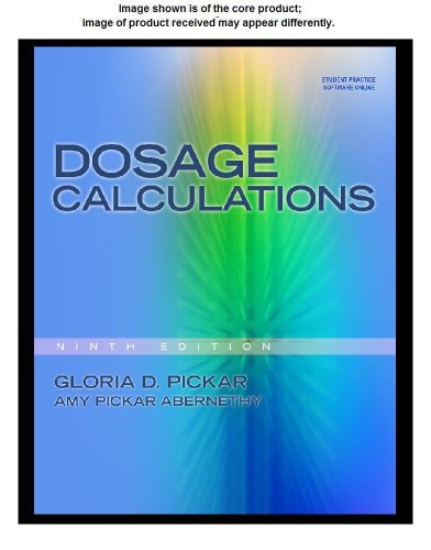 9781111537234: Dosage Calculations Student Practice Software
