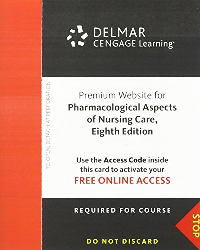 Studyware for Broyles/Reiss/Evans' Pharmacological Aspects of Nursing Care, 8th (9781111538552) by Broyles, Bonita E.; Reiss, Barry S.; Evans, Mary E.