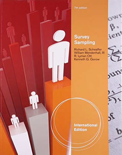 Imagen de archivo de Survey Sampling, International Edition a la venta por Phatpocket Limited