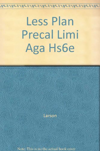 Beispielbild fr Precalculus With Limits, A Graphing Approach, Sixth Edition: Lesson Plans (2012 Copyright) zum Verkauf von ~Bookworksonline~