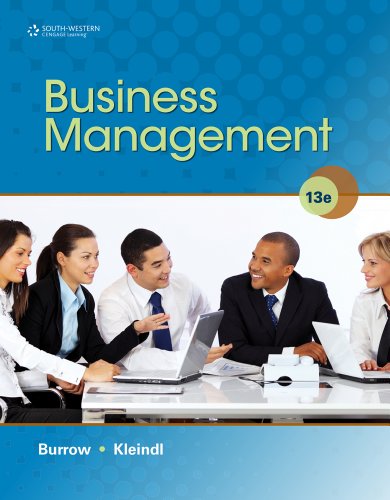 Stock image for Student Activity Guide for Burrow/Kleindl's Business Management, 13th for sale by POQUETTE'S BOOKS
