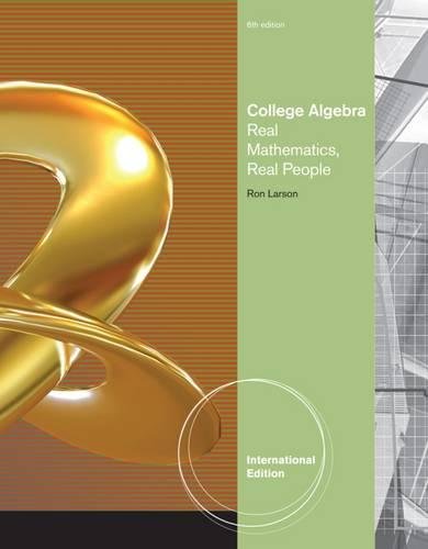 9781111575267: College Algebra: Real Mathematics, Real People