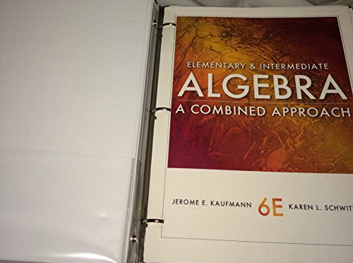 Beispielbild fr Cengage Advantage Books: Elementary and Intermediate Algebra: A Combined Approach zum Verkauf von SecondSale