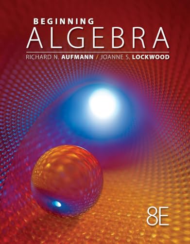 Beispielbild fr Beginning Algebra, 8th Edition (Textbooks Available with Cengage Youbook) zum Verkauf von BooksRun