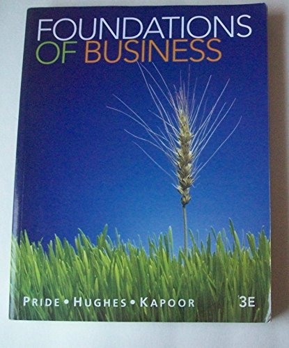 Stock image for Foundations of Business for sale by Better World Books: West