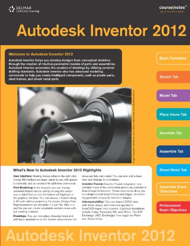 Inventor CourseNotes for Banach/Jones/Kalameja's Autodesk Inventor 2012 Essentials Plus (9781111646660) by Banach, Daniel T.; Jones, Travis; Kalameja, Alan J.