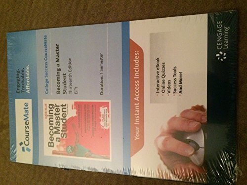 9781111667764: ACCESS CODE Software for Becoming a Master Student (Ellis, 13th Ed)