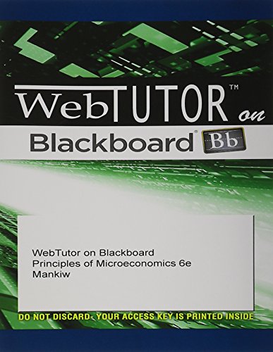 9781111749125: WebTutor™ on Blackboard, 2 terms (12 months) Printed Access Card for Mankiw's Principles of Microeconomics, 6th