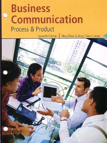 Imagen de archivo de Business Communication: Process & Product a la venta por HPB-Red