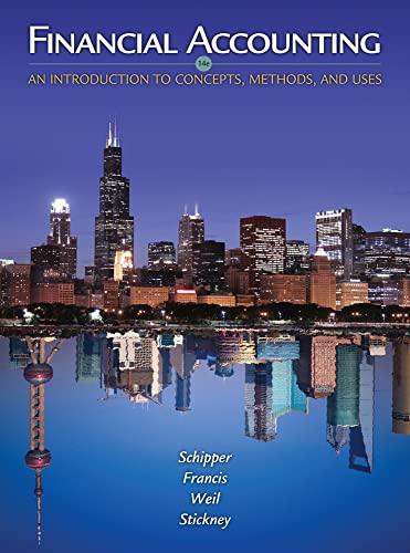 Beispielbild fr Financial Accounting: An Introduction to Concepts, Methods and Uses zum Verkauf von BooksRun