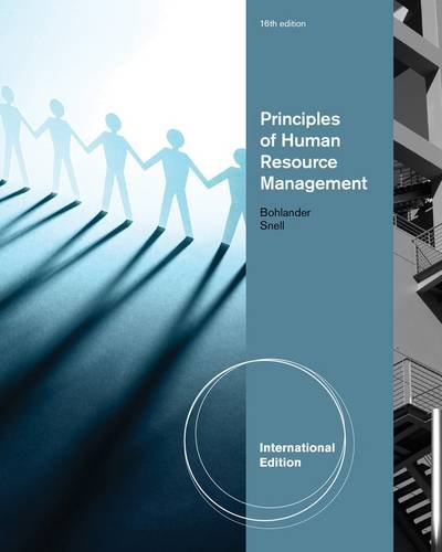 Imagen de archivo de Principles of Human Resource Management a la venta por Better World Books Ltd