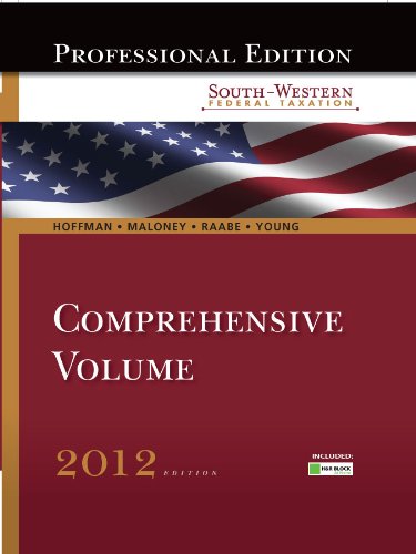 Stock image for South-Western Federal Taxation 2012: Comprehensive, Professional Edition (with H&r Block @ Home Tax Preparation Software) for sale by ThriftBooks-Atlanta