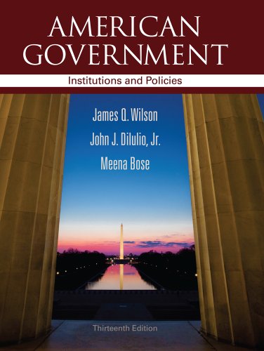 Beispielbild fr American Government: Institutions and Policies zum Verkauf von Wrigley Books