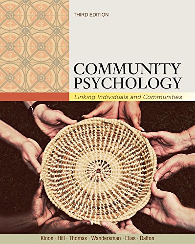 Beispielbild fr Cengage Advantage; Community Psychology: Linking Individuals and Communities (Cengage Advantage Books) zum Verkauf von Ergodebooks